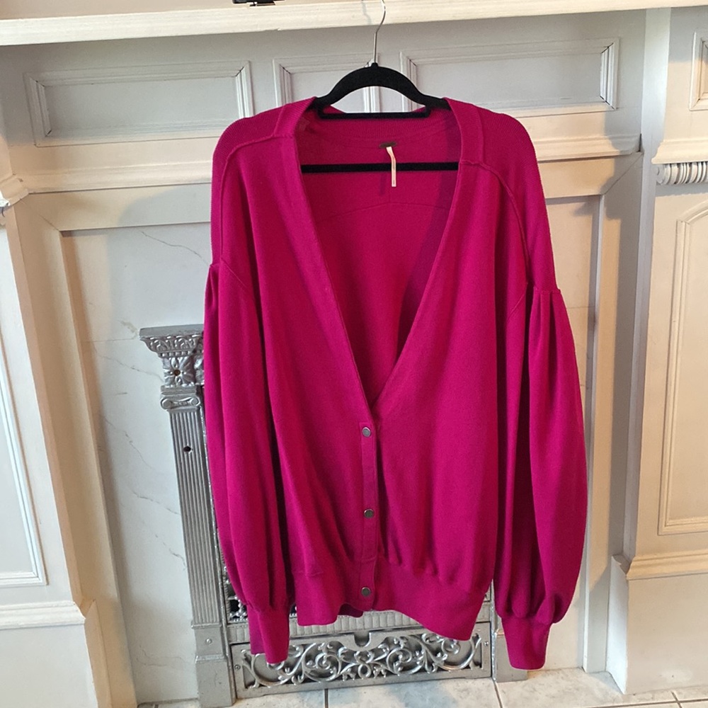 Free People oversized balloon sleeve sweater L
